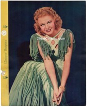 Ginger Rogers - Rko Star - In Action Color Photo &amp; Facts &#39;30s Dixie Cup Promo - £27.53 GBP