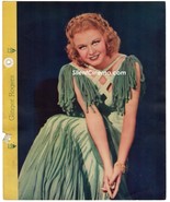 GINGER ROGERS - RKO STAR - IN ACTION Color Photo &amp; Facts &#39;30s Dixie Cup ... - $47.99 CAD