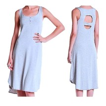 $163 Tart Tank Dress XSmall 0 2 Gray Cut Out Back Stretch Breathable Modal NWT - $48.11