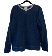 Marine Layer Blue Textured Pullover Crewneck  Sweatshirt Women&#39;s Size Large - £27.26 GBP