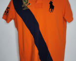 Polo Ralph Lauren Mens Polo Medium Orange 3 RLPC Big Blue Pony Rugby Cre... - $34.99