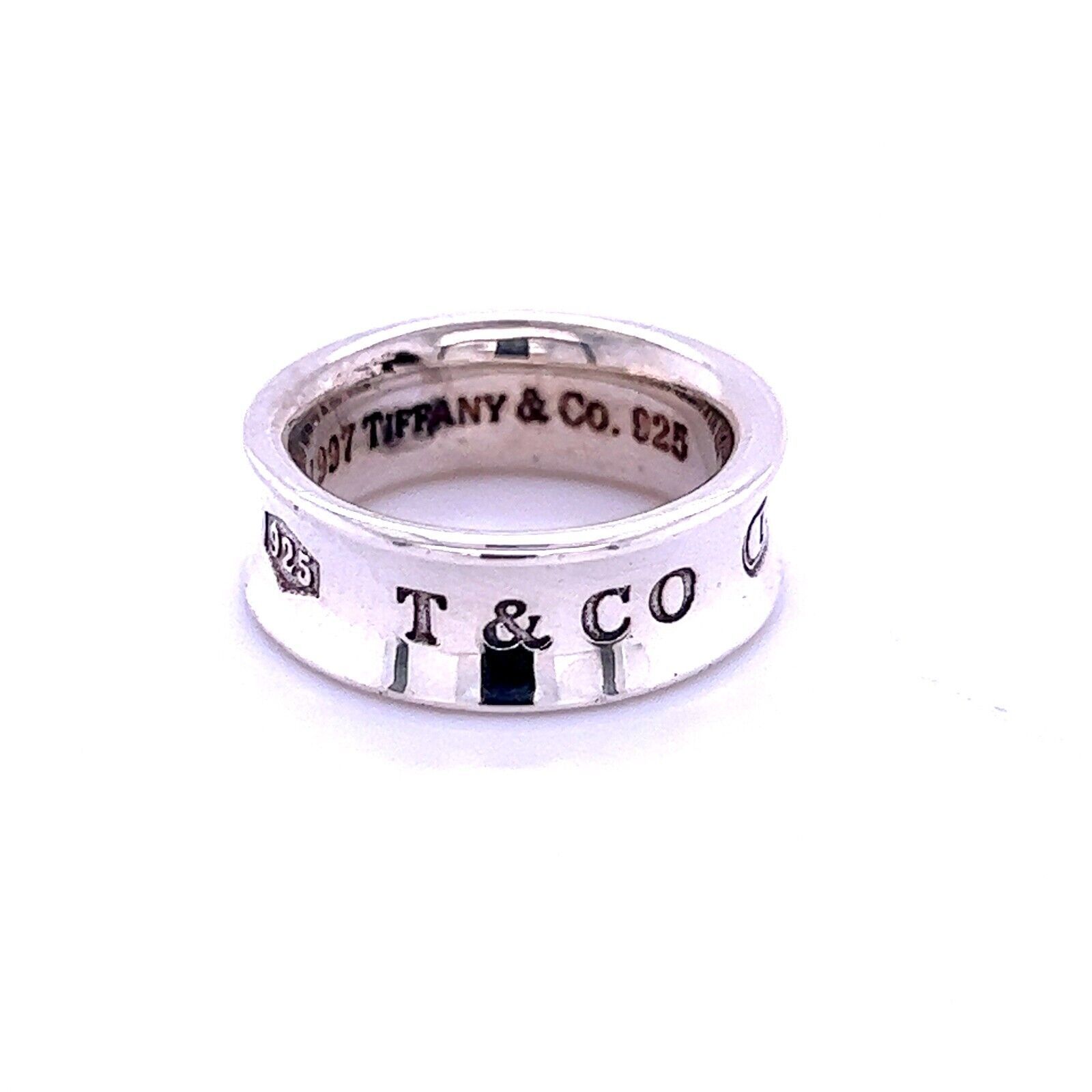 Primary image for Tiffany & Co Estate 1837 Concave Band Size 4 Silver 7 mm TIF505