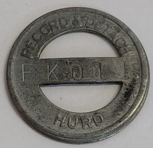 Vintage Record &amp; Detach Hurd FK011 Metal Token Coin Car Key Token - $9.89