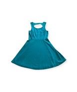 Express Teal Sleeveless Cut Out Back Pleat Medium Scoop Neck - $15.48