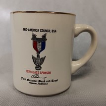 Boy Scouts 1979 Class Sponsor Coffee Mug Mid America Council Fremont Neb... - $16.95