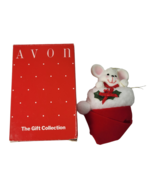 Vintage Avon Felt Peek-A-Boo Mouse In Stocking Christmas Ornament 1985 - £6.02 GBP