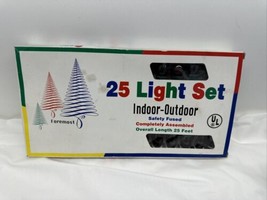 Vintage Christmas Lights Foremost Industries C-7.5 In/Outdoor 25 Bulbs A... - £15.49 GBP