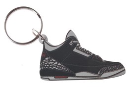 Good Wood Nyc Negro Cemento 3 Zapatillas Llavero Blanco / Blk III Zapato... - $180.47 MXN