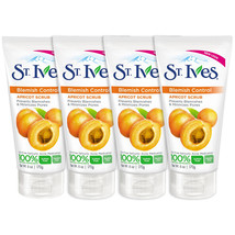 4-St. Ives Apricot Scrub Blemish &amp; Blackhead Control  Oily / Acne Prone Skin 6oz - £28.49 GBP