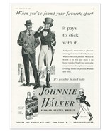 Print Ad Johnnie Walker Blended Scotch Favorite Sport Vintage 1938 Adver... - £9.71 GBP