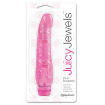 Pipedream Juicy Jewels Pink Sapphire Flexible Realistic Vibrator Pink - £29.05 GBP