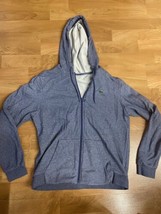 Lacoste Full Zip Hoodie Logo Embroidered Sweatshirt Jacket Mens Sweater Small 36 - $39.60