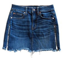 American Eagle Distressed Stretch Side Zipper Denim Blue Jean Mini Skirt... - £20.17 GBP