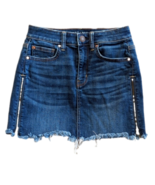 American Eagle Distressed Stretch Side Zipper Denim Blue Jean Mini Skirt... - £20.26 GBP