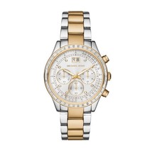 Michael Kors MK6188 Brinkley Chronograpgh Silver Dial Two-tone Ladies Watch - £144.76 GBP