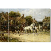 Heywood Hardy Horses Painting Ceramic Tile Mural BTZ22486 - $240.00+