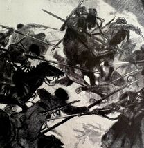 Cossacks Battle Austrian Cavalry Soldiers WW1 Print 1917 Militaria War S... - $29.99