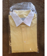 NEW BRIONI Dress SHIRT 100% Cotton Size 15.5 Us 39 Eu yellow white collar - $45.13 CAD