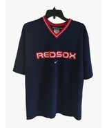 Nike Boston Red Sox MLB Jersey Men’s Size Large Navy Blue Stitched Sewn ... - £28.81 GBP