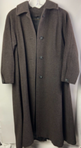 REGENCY Alpaca Dark Brown Alpaca &amp; Wool Long Coat Overcoat USA - £96.85 GBP