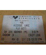 MIDGE URE Birmingham Symphony Hall Full Ticket Stub 1991 Vintage Near Mi... - $8.75