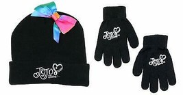 Nickelodeon Little Girl&#39;s JoJo Siwa Winter Hat and Glove Set with Bow Ag... - $12.22