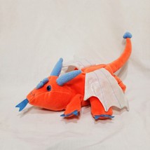 Dragon Caltoy Orange Blue Sparkly Wings Glove Hand Puppet Plush 13&quot; long - £12.39 GBP