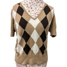  VTG Polo Jeans Co. Ralph Lauren Argyle Knit Sweater Vest Top Sz L Prepp... - $33.24