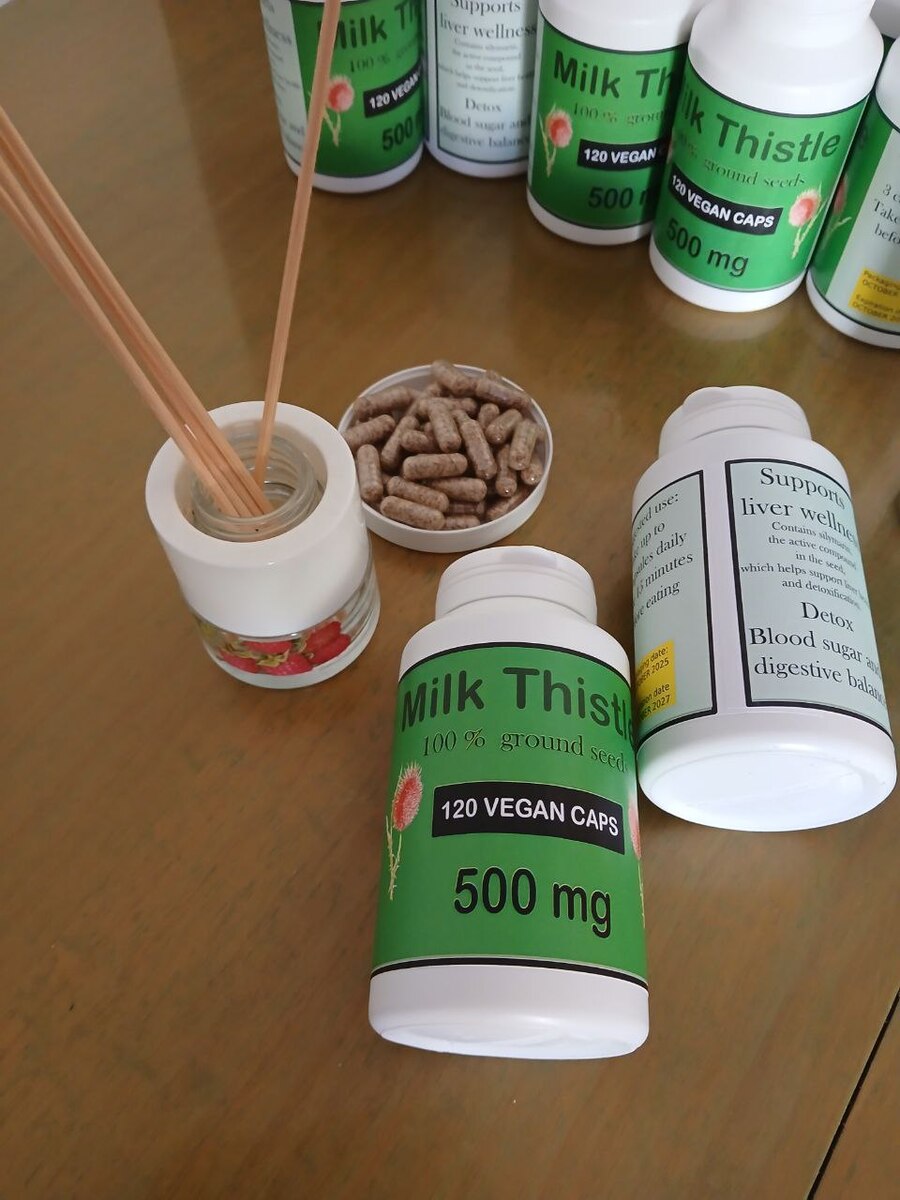 10 bottles - Milk Thistle Capsules 500 mg –120 Vegan Herbal Supplement – Natural Item image 5