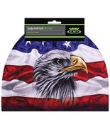 US USA PATRIOTIC AMERICA FLAG BALD EAGLE SUBLIMATION BEANIE HAT WINTER S... - $19.79 CAD