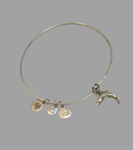 Alex and Ani Dolphin Charm Expandable Bracelet Silver Metal Finish US D498,167 - £7.84 GBP
