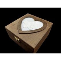 Pet Ashes Memorial Box Urn Custom Lighted Lithophane 5&quot; Wood Box  - £44.96 GBP