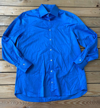 Nordstrom signature Men’s Long sleeve button up Shirt size 16.5 In Blue E6 - £12.03 GBP
