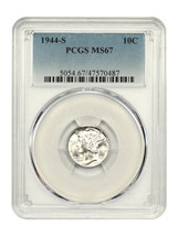 1944-S 10C PCGS MS67 - £97.69 GBP