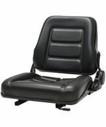 vidaXL Tractor Seat Black PVC and Steel Medium Forklift Seat - $302.79 CAD