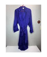 Victoria&#39;s Secret Gold Label Satin Monochrome Print Robe Women&#39;s Size Me... - $38.55 CAD