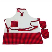 Camp Christmas Apron and Pot Grabbers 3 Piece Set - $12.86