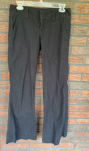 Roxy Cotton Dress Pants Size 3 Flare Leg Zip Flat Front Pockets Career B... - $2.85