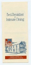 Cataract Inn Bed &amp; Breakfast Brochure Alton Ontario Canada Intimate Dining  - £14.00 GBP