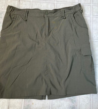 Duluth Trading Co Dry on the Fly Skort Skirt Size 14 Olive Green Mesh sh... - $30.63