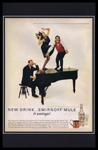 1965 Smirnoff Vodka Mule Framed 11x17 ORIGINAL Vintage Advertising Poster - $69.29