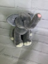Frankford Gray Elephant Pink Heart On Trunk Plush Stuffed Animal Toy Sparkle Eye - £22.02 GBP