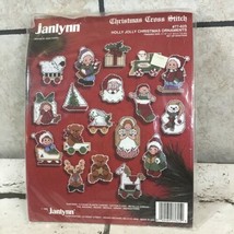 Janlynn Jolly Christmas Ornaments Set of 18 Cross Stitch Kit 77-625 New-1992 - £15.65 GBP
