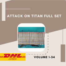Attack On Titan Manga Hajime Isayama Volume 1-34 Full Set English Comic Express - £147.09 GBP