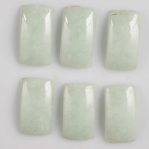 Lot of Six Loose Chinese Pale Green Jadeite Bracelet Pieces Parts 1960’s - $48.38
