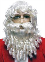 Lacey Wigs Morris Costumes Santa Set Curly White - £127.28 GBP