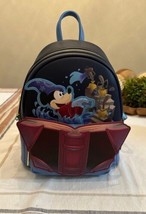 Loungefly Disney Fantasia Sorcerer&#39;s Apprentice Mickey Mouse Mini Backpack - £75.27 GBP