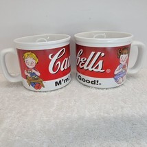 1998 Campbell&#39;s Soup CERAMIC Mug Cup M&#39;m! Good Boy Girl Children PAIR - £9.18 GBP