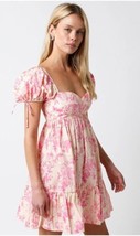 Olivaceous Lilah Dress Puff Sleeve Sweetheart Neckline Size Medium NEW - $51.23