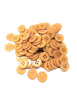 Earth Yellow Buttons, 27 Line, 43/64&quot; (17mm)  - Medium, Pack of 100 - $4.99